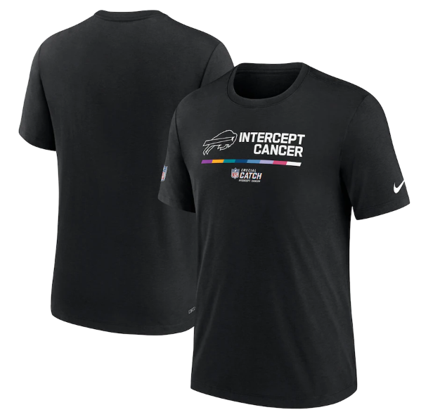 Men's Buffalo Bills 2022 Black Crucial Catch Performance T-Shirt